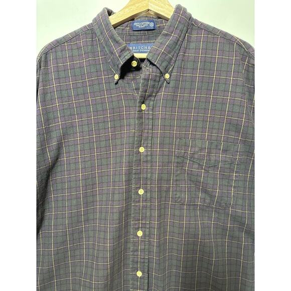 Britches Great Outdoors Men's Flannel Button Down Shirt Size XXL Pocket Plaid - Picture 2 of 10